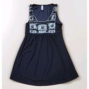 Y2K J Me Black Embellished Babydoll Tunic Top – Size Medium